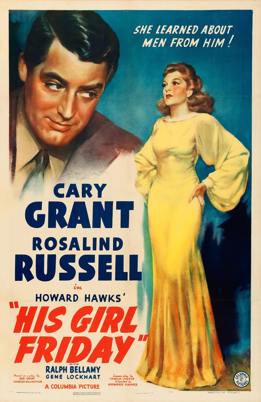 His Girl Friday licensed poster
